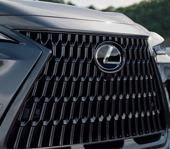 PARRILLA FRONTAL CON ASPECTO TRIDIMENSIONAL. en la NX lexus