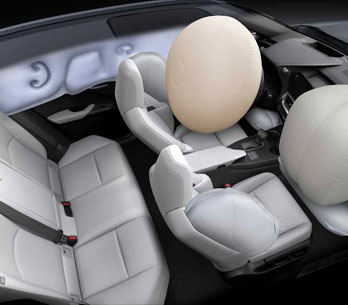 8 airbags SRS piloto, copiloto, laterales, cortina y rodilla.