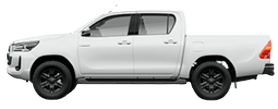 Pick Up Toyota Hilux Blanca, alquílala en concesionarios Mitsui