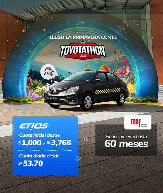 Etios Taxi financiamiento hasta 60 meses