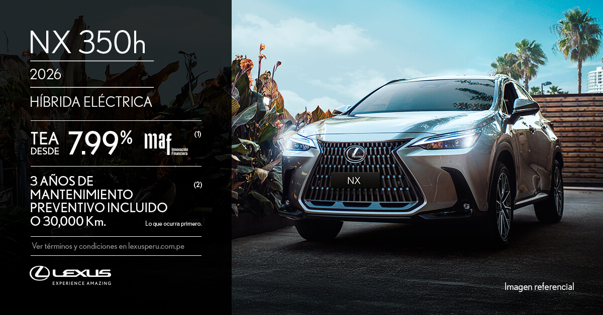 Promoción Lexus Marzo 2025 - NX 350h
