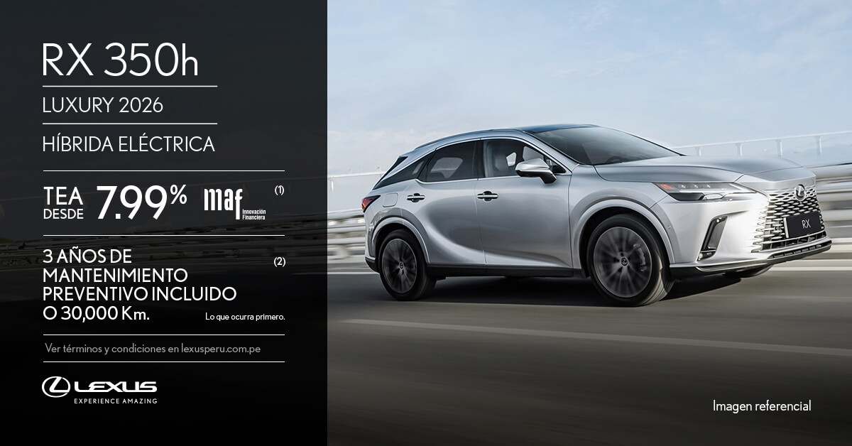 Promoción Lexus Marzo 2025 - RX 350h
