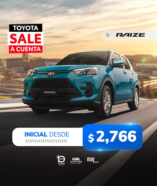 Promocion Inicio Toyota Agosto 2025 - Raize