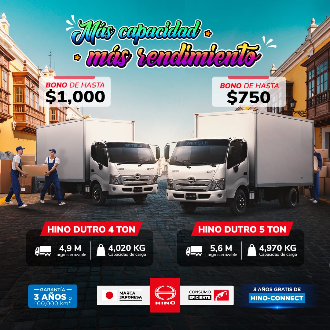 Promocion Hino Octubre 2025 - 4Ton y 5Ton Emprendimiento