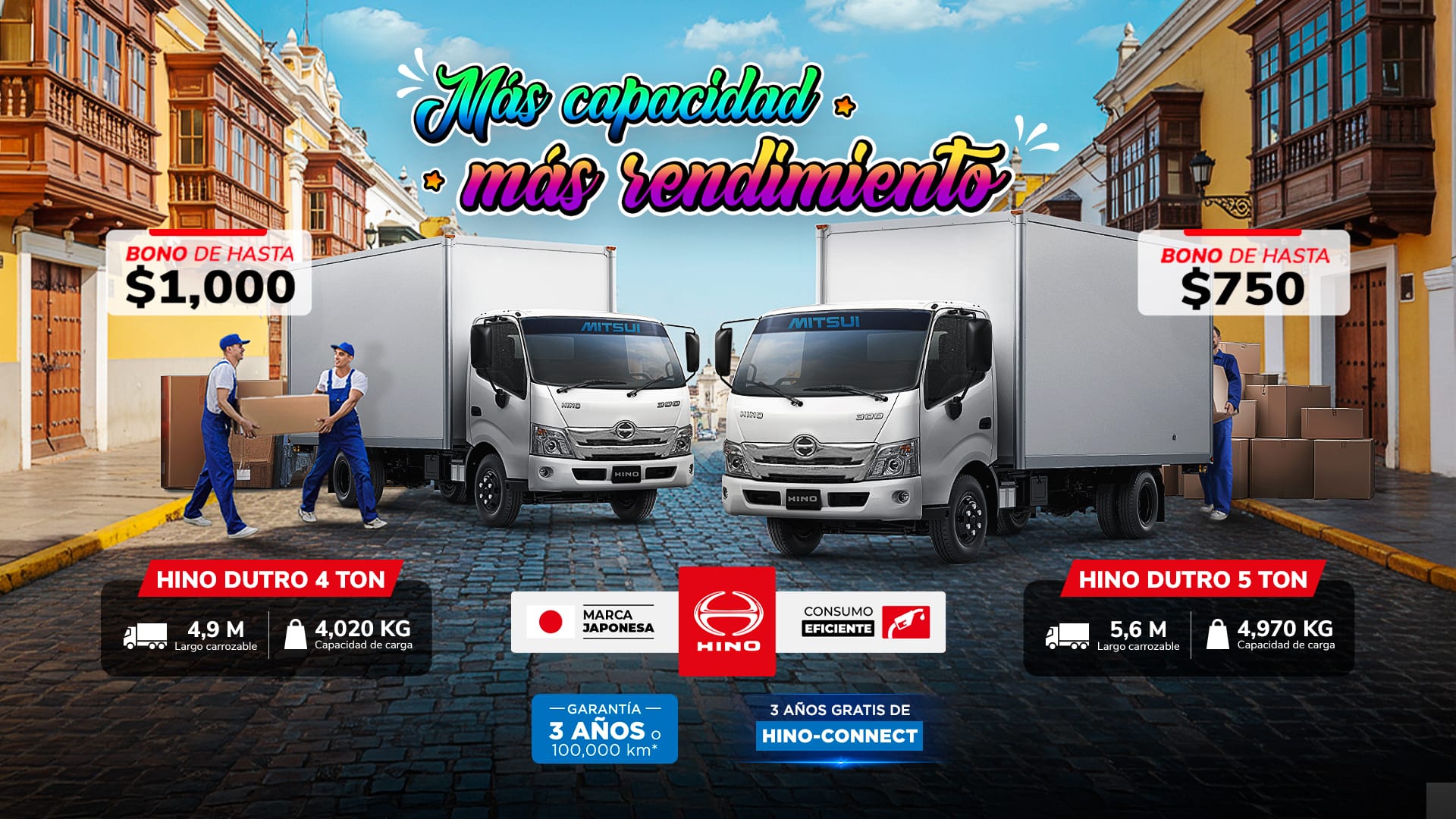 Promocion Hino Octubre 2025 - 4Ton y 5Ton Emprendimiento