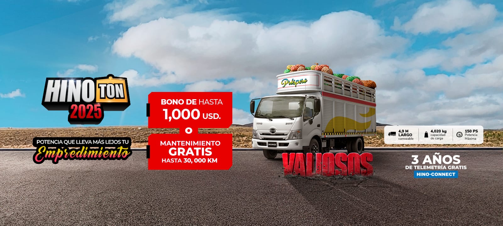 Promocion Hino Noviembre 2025 - 4Ton