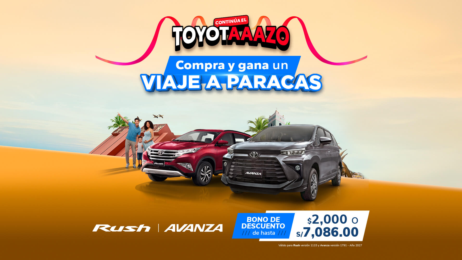 Promocion Inicio Toyota Febrero 2026 - Rush - Avanza