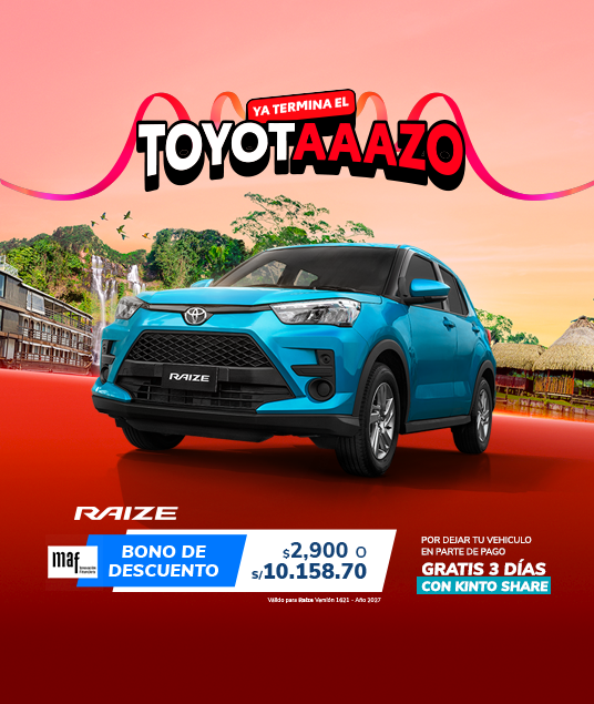 Promoción Inicio Toyota Marzo 2026 - Raize