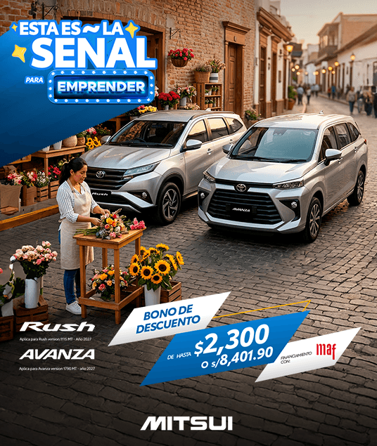 Promoción Inicio Toyota Abril 2026 - Avanza - Rush