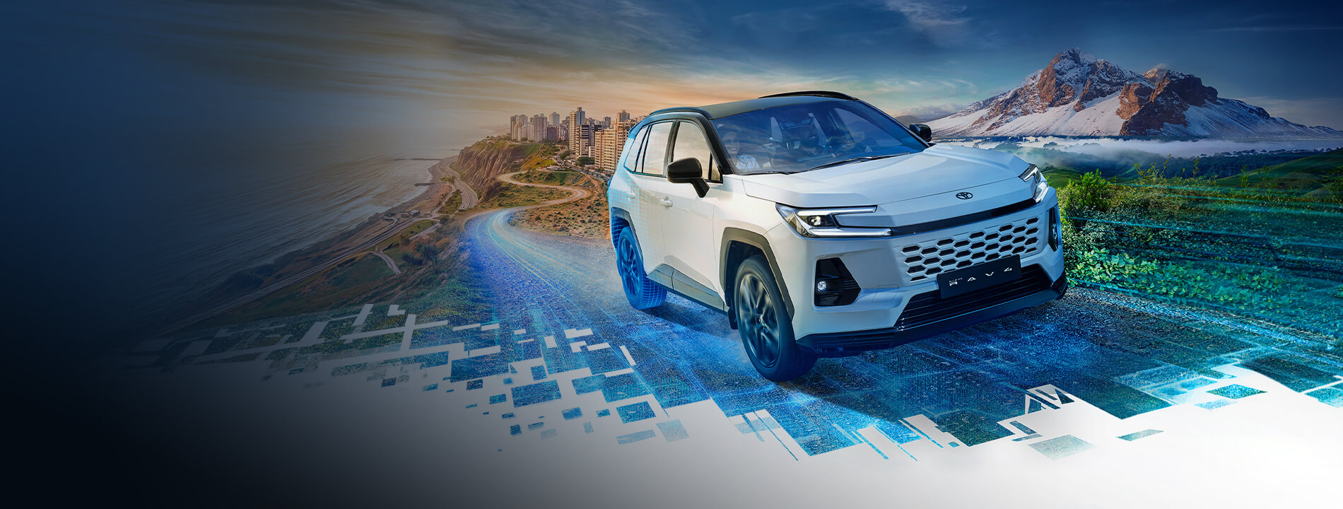 Vive la experiencia de  viajar en una TOYOTA RAV4 Híbrida 