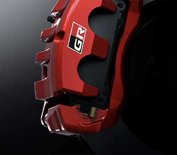 Caliper de freno GR rojo de la Toyota RAV4 GR-Sport